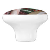 Candy Canes kerstfeestay White Green en Red Keramische Knop (Zijkant)