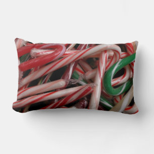 Candy Canes kerstfeestay White Green en Red Kussen