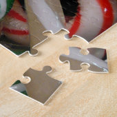 Candy Canes kerstfeestay White Green en Red Legpuzzel (Zijkant)