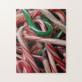 Candy Canes kerstfeestay White Green en Red Legpuzzel (Verticaal)