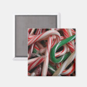 Candy Canes kerstfeestay White Green en Red Magneet (Voorkant / Achterkant)