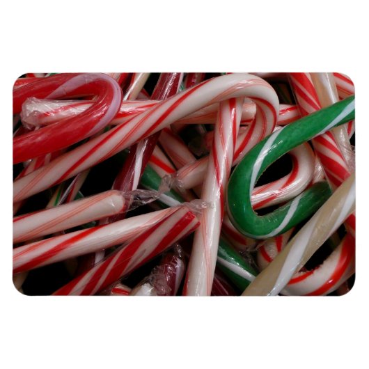 Candy Canes kerstfeestay White Green en Red Magneet (Horizontaal)