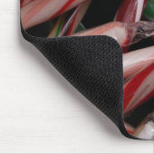 Candy Canes kerstfeestay White Green en Red Muismat (Hoek)