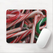 Candy Canes kerstfeestay White Green en Red Muismat (Met muis)