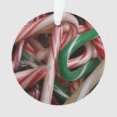 Candy Canes kerstfeestay White Green en Red Ornament (voorkant)