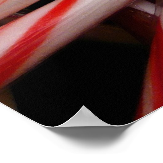 Candy Canes kerstfeestay White Green en Red Poster (Hoek)