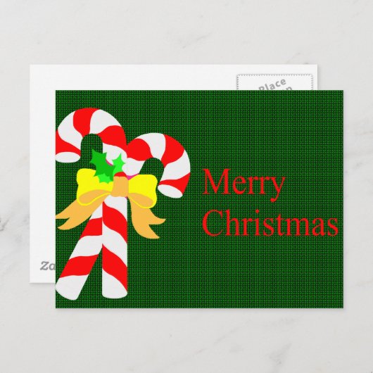 Candy Canes kerstKaart Feestdagenkaart (Voorkant / Achterkant)