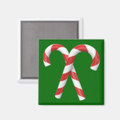 Candy Canes Kerstmagneet Magneet (Voorkant / Achterkant)