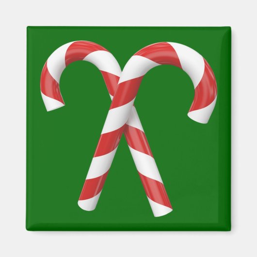 Candy Canes Kerstmagneet Magneet (Voorkant)