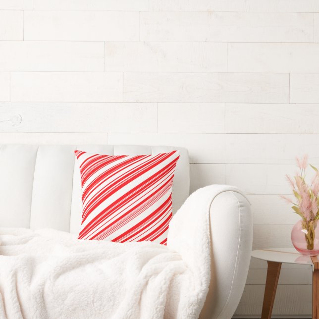 Candy Canes Kerstmis Rood Groen Omkeerbaar 4Ann Kussen (Bank)