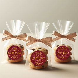 "Candy Canes" Kerstrode Sticker