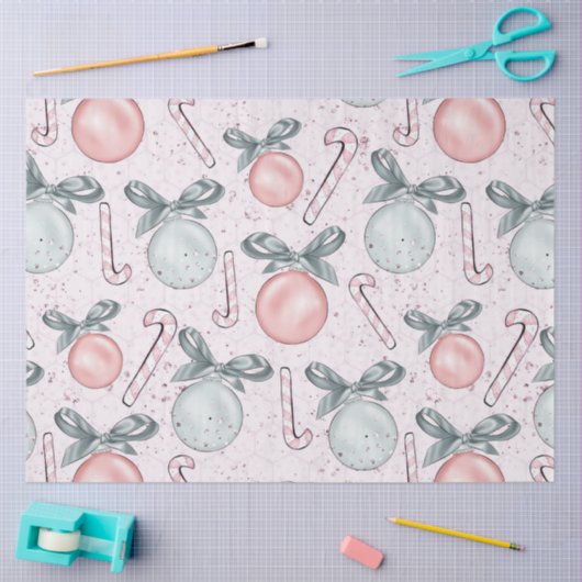 Candy Canes Kerstversiering Bows Kerstmis Tissuepapier (Craft)