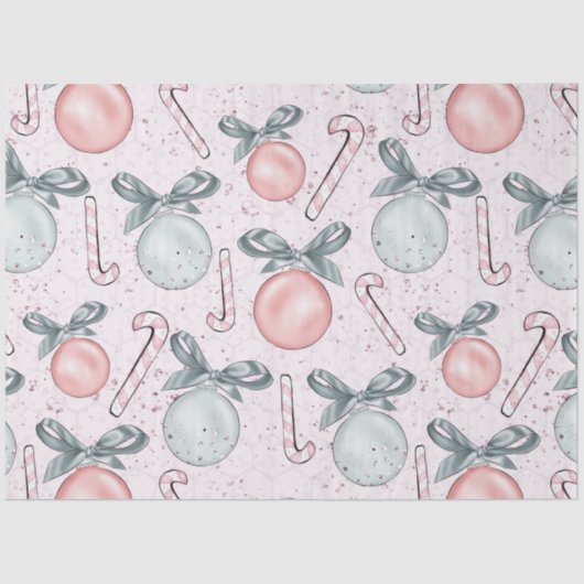 Candy Canes Kerstversiering Bows Kerstmis Tissuepapier (Voorkant)