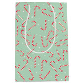 Candy Canes Medium Cadeauzakje (Voorkant)