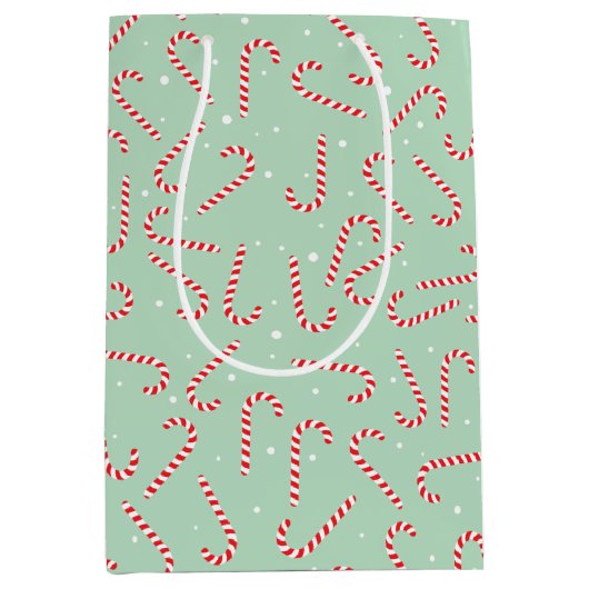Candy Canes Medium Cadeauzakje (Voorkant)