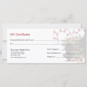 Candy Canes met cadeaubonnen en donkerrode boog (Achterkant)