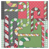 Candy Canes met patroon Stof (Close Up)
