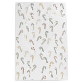 Candy Canes Minimal Scandi Christmas Design Medium Cadeauzakje (Voorkant)