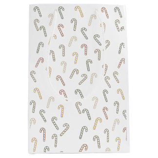 Candy Canes Minimal Scandi Christmas Design Medium Cadeauzakje
