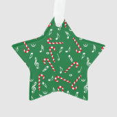 Candy Canes Muzieknoten Ornament (achterkant)