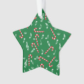 Candy Canes Muzieknoten Ornament (voorkant)