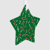 Candy Canes Muzieknoten Ornament (voorkant)