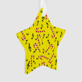 Candy Canes Muzieknoten Ornament (voorkant)