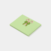 Candy Canes Olive Bow Post-it® Notes (Schuin)