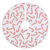 Candy Canes Ontwerp Kerstboom Rok Imitatie Linnen Kerstboom Kleed (Voorkant)