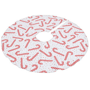 Candy Canes Ontwerp Kerstboom Rok Imitatie Linnen Kerstboom Kleed