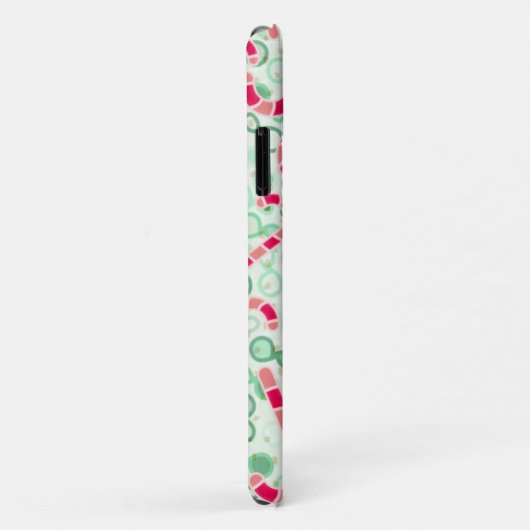 Candy Canes op Groene Ombre Hybrid Paisley Case-Mate iPhone Case (Achterkant/rechts)