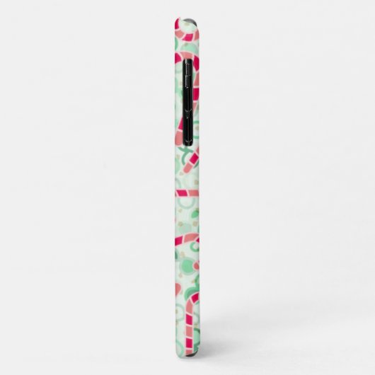 Candy Canes op Groene Ombre Hybrid Paisley Case-Mate iPhone Case (Achterkant/links)