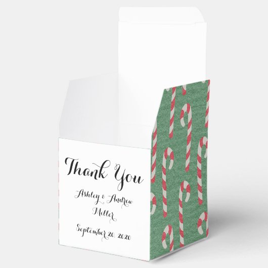 Candy Canes Pattern Bedankdoosjes (Geopend)