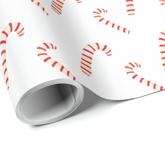 Candy Canes Pattern Cadeaupapier (Rol Hoek)