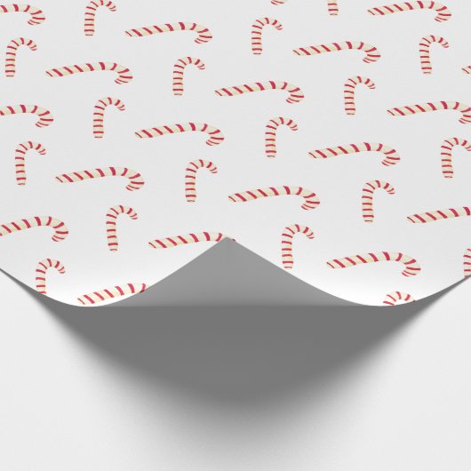 Candy Canes Pattern Cadeaupapier (Hoek)