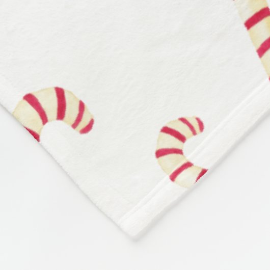 Candy Canes Pattern Fleece Deken (Hoek)