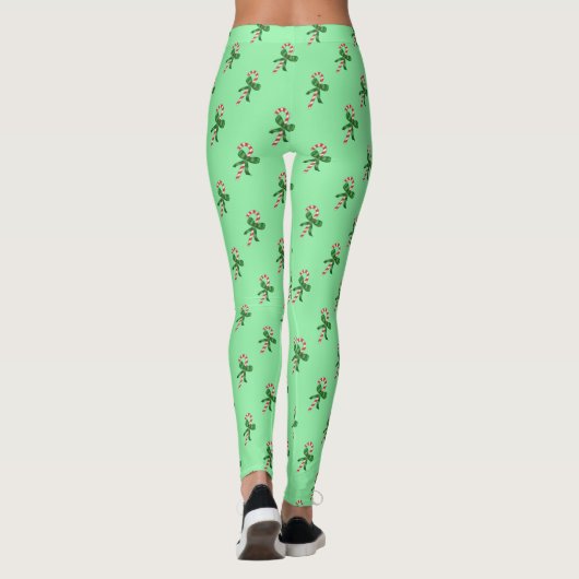 Candy Canes Pattern Leggings (Achterkant)
