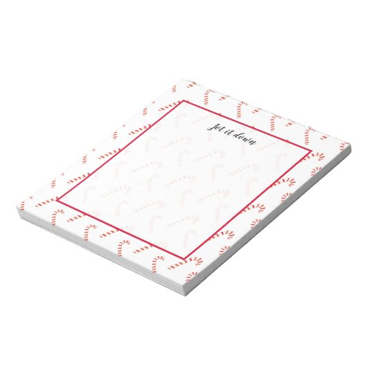 Candy Canes Pattern Notitieblok (Linkerzijde)