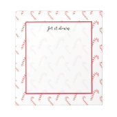 Candy Canes Pattern Notitieblok (Voorkant)
