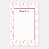 Candy Canes Pattern Post-it® Notes (Voorkant)