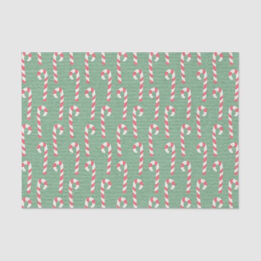  Candy Canes Pattern Tissuepapier (Voorkant)