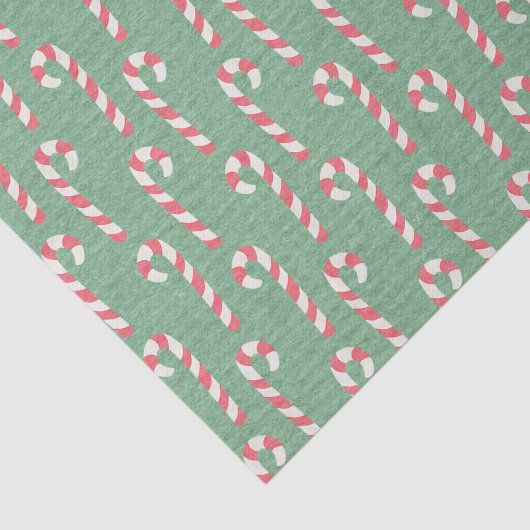 Candy Canes Pattern Tissuepapier (Detail)