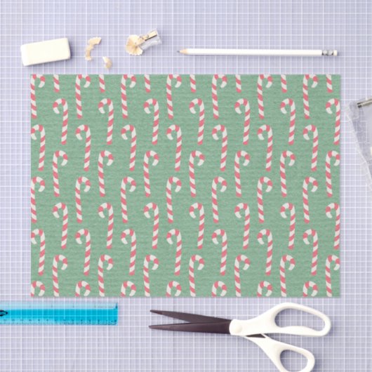 Candy Canes Pattern Tissuepapier (Craft)