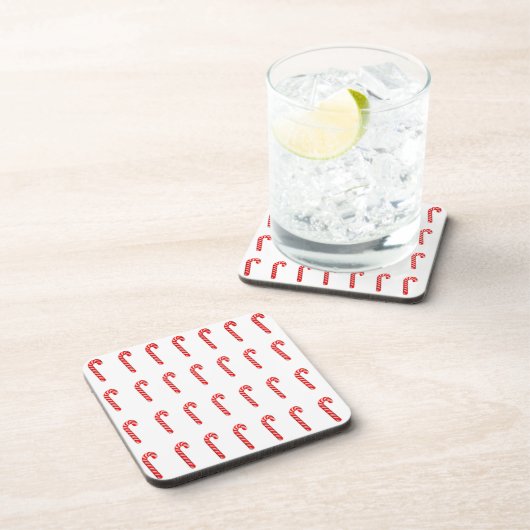Candy Canes Plastic, set van 6, Beverage Coasters Bier Onderzetter (Rechterzijde)