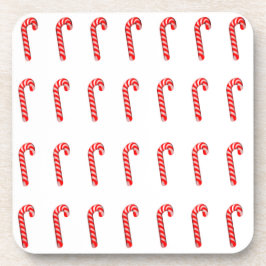 Candy Canes Plastic, set van 6, Beverage Coasters Bier Onderzetter