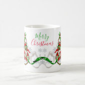 Candy Canes Poinsettia Snowflakes Merry Kerstry Koffiemok (Center)