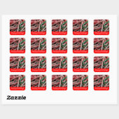 Candy Canes Prettige feestdagen Vierkante Sticker (Vel)