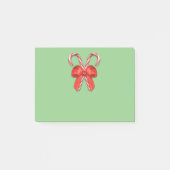 Candy Canes Red Bow Post-it® Notes (Voorkant)