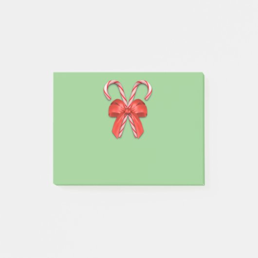Candy Canes Red Bow Post-it® Notes (Voorkant)