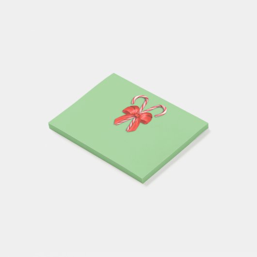 Candy Canes Red Bow Post-it® Notes (Schuin)